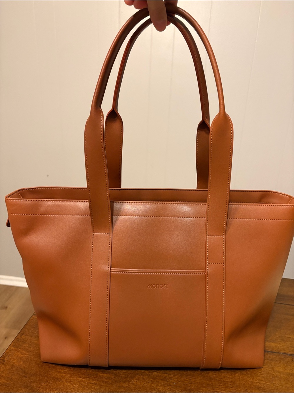 Mansur Gavriel Cognac Leather Tote Bag
